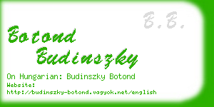 botond budinszky business card